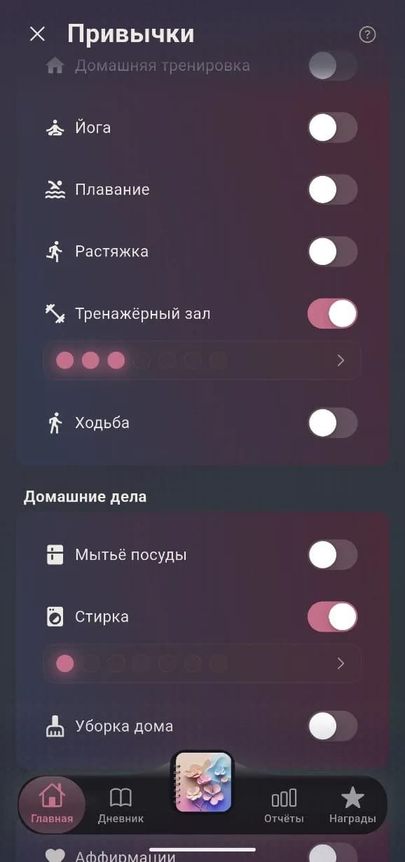 Tessera — Привычки
